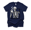 Skeleton Drinking Coffee Halloween T-Shirt