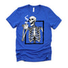 Skeleton Drinking Coffee Halloween T-Shirt