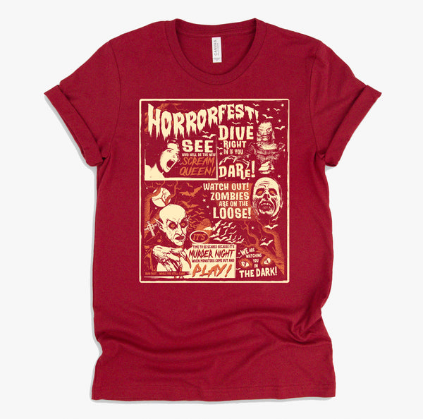 Vintage Horrorfest Poster Halloween Movie Shirt