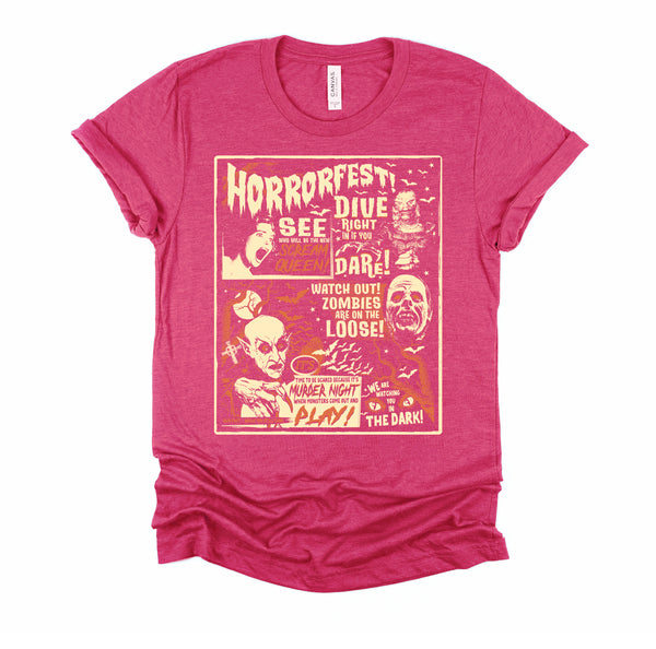 Vintage Horrorfest Poster Halloween Movie Shirt