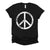 White Distressed Peace Sign Vintage Shirt, Hippie Outfit 70s 80s Grunge Short-Sleeve Unisex T-Shirt XS-4X