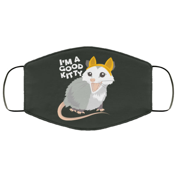 Good Kitty Cute Opossum Face Mask Adult & Kids Mask Trash Queen Possum Animal Print Face Masks Anti Microbial Ultra Breathable
