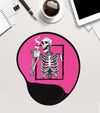 Skeleton Mouse Pad, Coffee Addict Gift, Coffee Lover Gift, Coworker Gift, Custom Mouse Pad With Wrist Rest , Mousepad Gel
