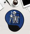 Skeleton Mouse Pad, Coffee Addict Gift, Coffee Lover Gift, Coworker Gift, Custom Mouse Pad With Wrist Rest , Mousepad Gel
