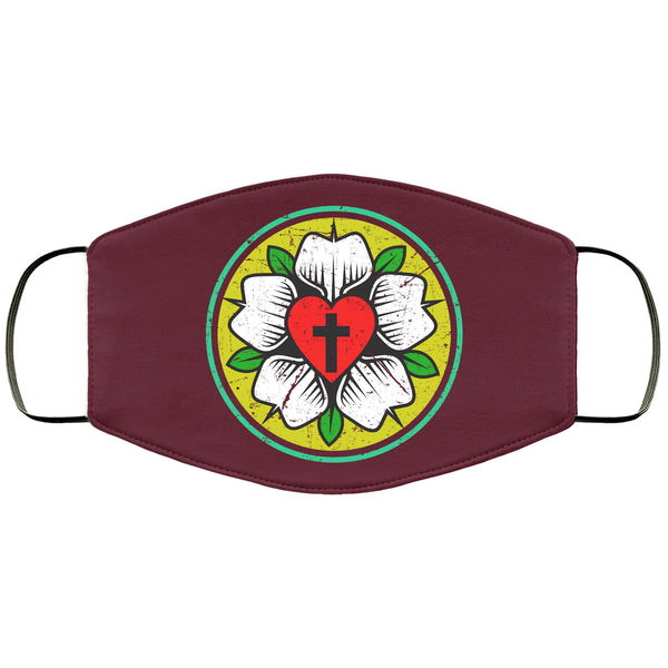 Lutheran Face Mask Adult & Kids Mask Religious Protestant CrossFace Masks Anti Microbial Ultra Breathable