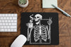 Halloween Skeleton Mouse Pad / Peace Sign Mousepad / Soft Grunge Aesthetic / Coffee Lover Gift / Skull & Bones Desk Accessories