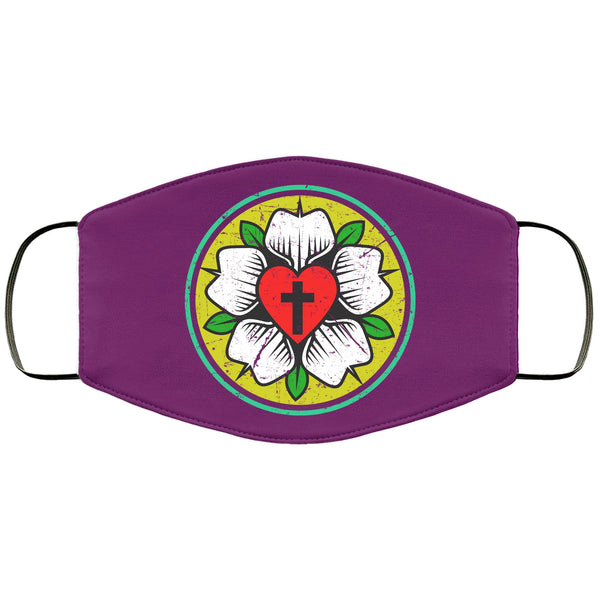 Lutheran Face Mask Adult & Kids Mask Religious Protestant CrossFace Masks Anti Microbial Ultra Breathable