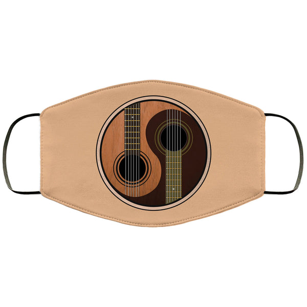 Guitar Face Mask Adult & Kids Mask Yin Yang Musician GuitaristFace Masks Anti Microbial Ultra Breathable