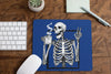 Halloween Skeleton Mouse Pad / Peace Sign Mousepad / Soft Grunge Aesthetic / Coffee Lover Gift / Skull & Bones Desk Accessories