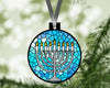 Jewish Menorah Ornament, Hanukkah Gifts, Christmas Ornaments Aluminum, Jews Xmas Hanging Decoration, Holiday Tree Decor
