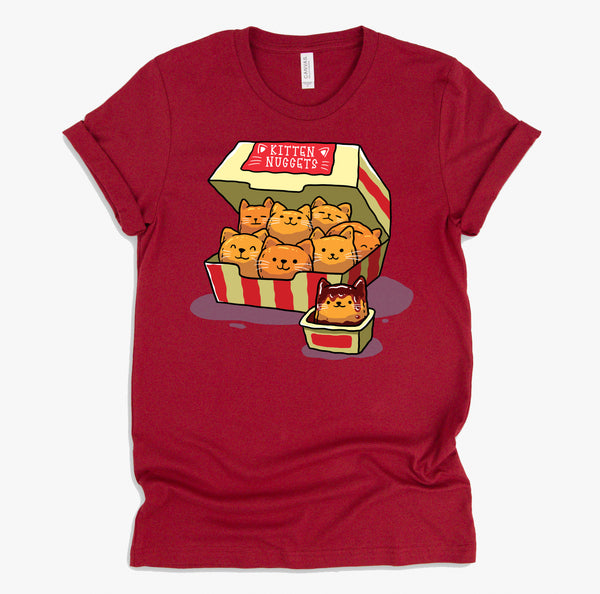 Kitten Nuggets Food Pun Cat Lover Gift Chicken Nuggets T-Shirt