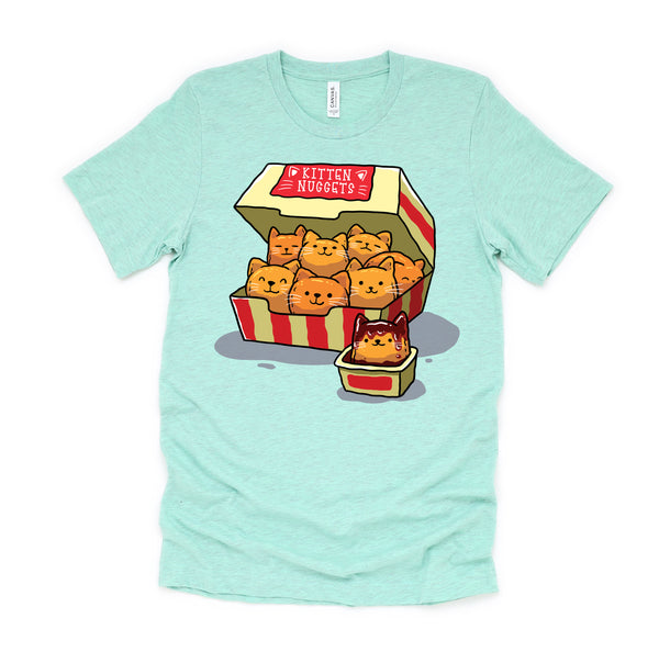 Kitten Nuggets Food Pun Cat Lover Gift Chicken Nuggets T-Shirt