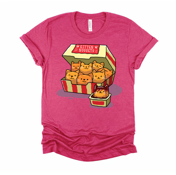 Kitten Nuggets Food Pun Cat Lover Gift Chicken Nuggets T-Shirt