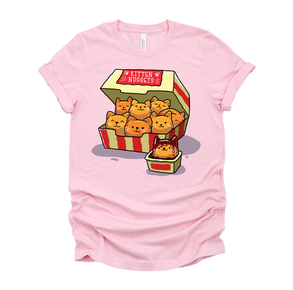 Kitten Nuggets Food Pun Cat Lover Gift Chicken Nuggets T-Shirt